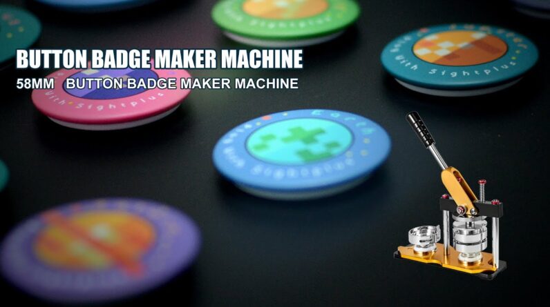 VEVOR Badge Button Maker Machine Metal Rotate Circle Badge Punch Press 58mm