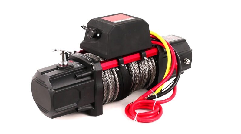 VEVOR 10000Ibs Electric Winch 12V 100ft Synthetic Rope 4WD ATV UTV Winch Towing Truck