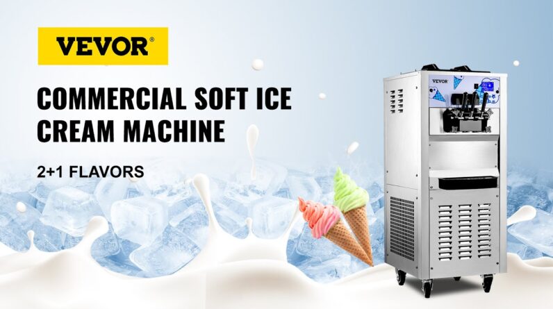 VEVOR Commercial Ice Cream Machine Soft Serve Machine 3 Flavors Ice Cream Maker