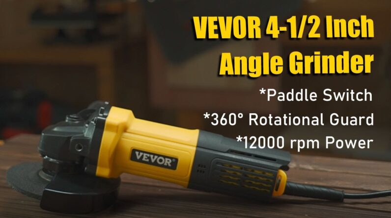 VEVOR | 4-1/2 Inch Powerful Angle Grinder  | 360Â° Rotational Guard | 11amp 12000RPM motor